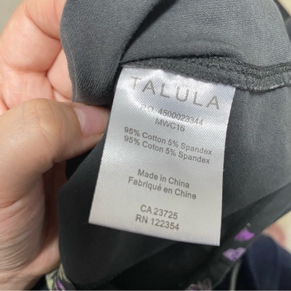 Aritzia Talula Black & Purple Bustier Floral Tank/Camisole Top Size S - Picture 9 of 10